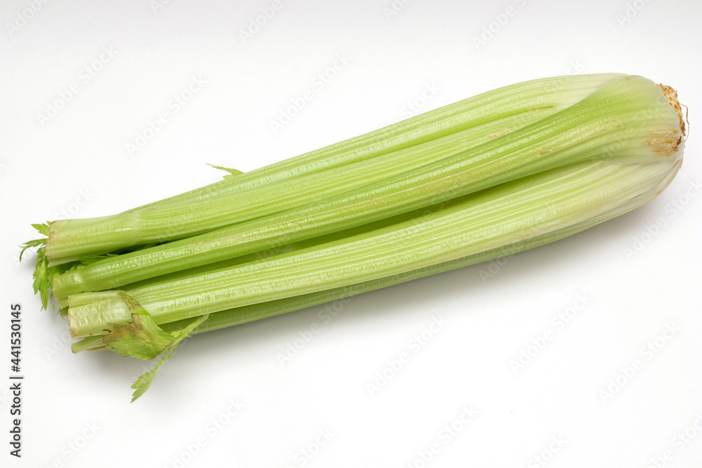 Fresh celery stalk isolated on white background Fresh celery stalk isolated on white background