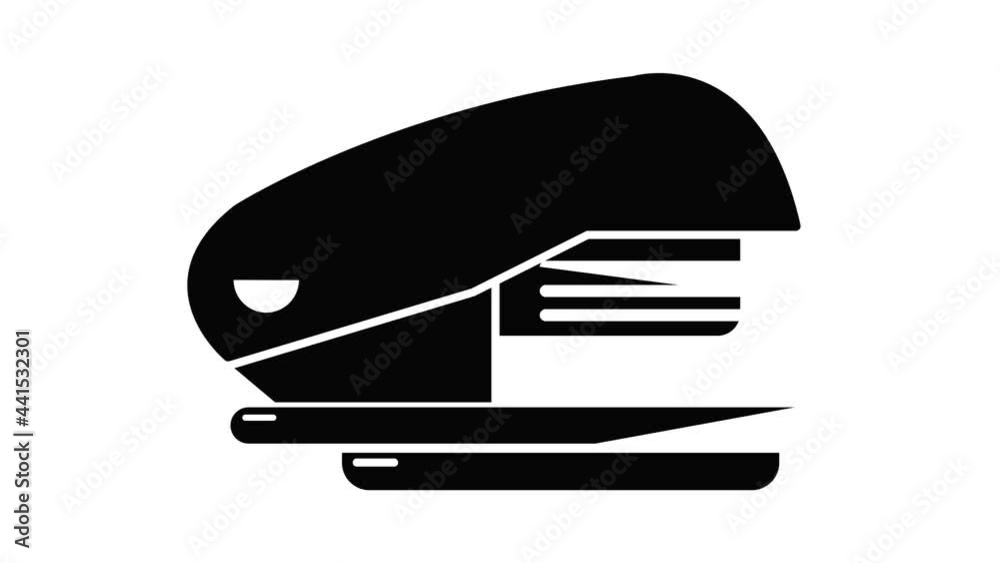 Stapler icon animation simple best object on white Stapler icon animation simple best object on white