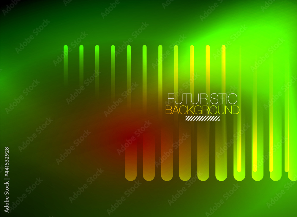 Bright neon color techno abstract background, shiny glowing neon lines in the dark background Bright neon color techno abstract background, shiny glowing neon lines in the dark background