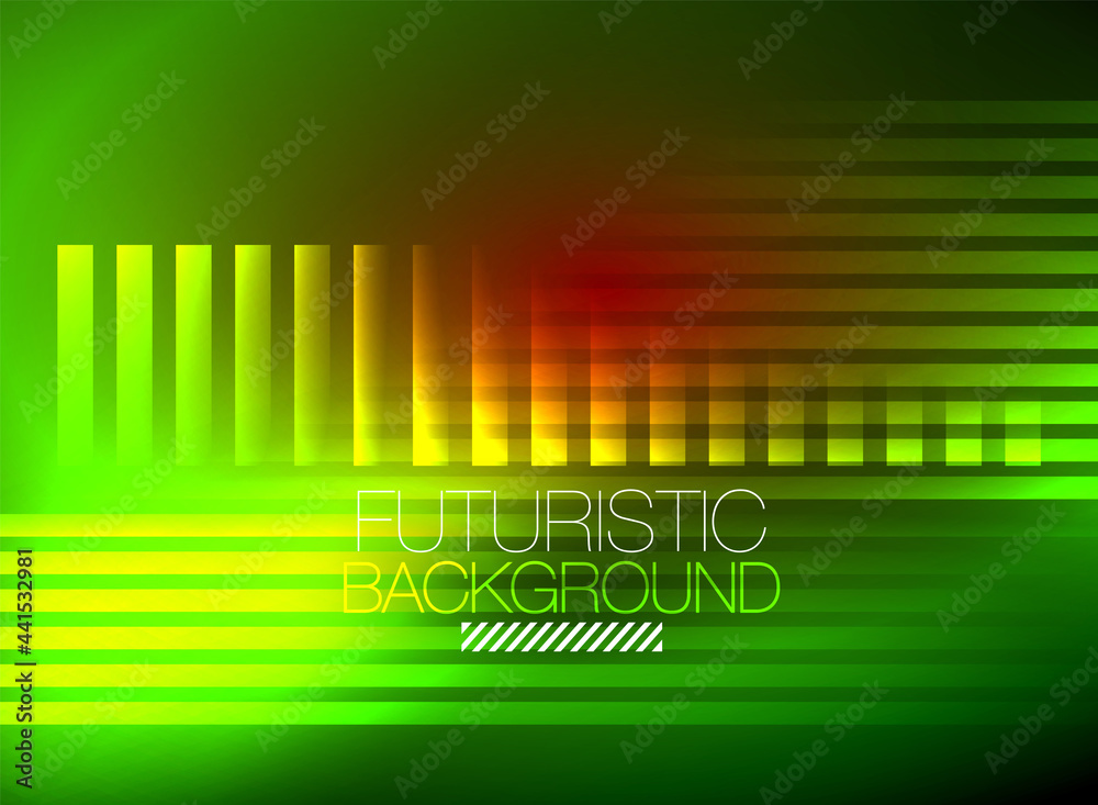 Bright neon color techno abstract background, shiny glowing neon lines in the dark background Bright neon color techno abstract background, shiny glowing neon lines in the dark background