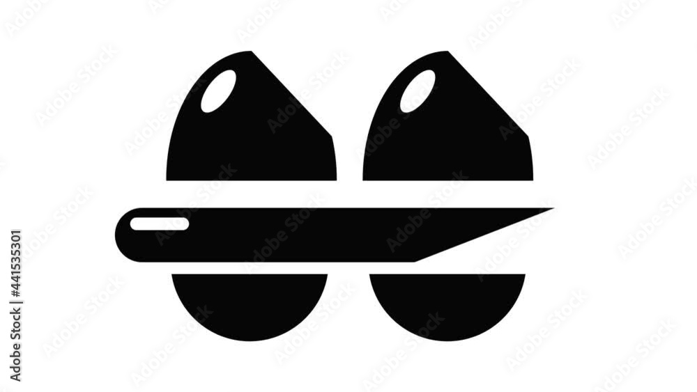 Eggs icon animation simple best object on white Eggs icon animation simple best object on white