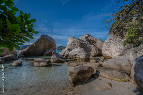 A view of Santa Giulia beach in Corsica Island in France 