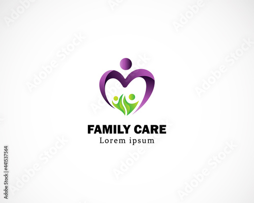 family care logo design modern abstract