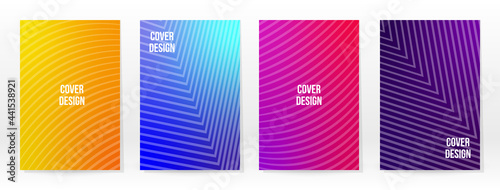 Minimal Poster. Pastel Soft. Rainbow Gradient Set.