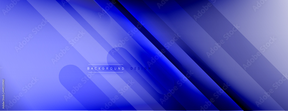 Abstract background - lines composition created with lights and shadows. Technology or business digital template. Trendy simple fluid color gradient abstract background with dynamic