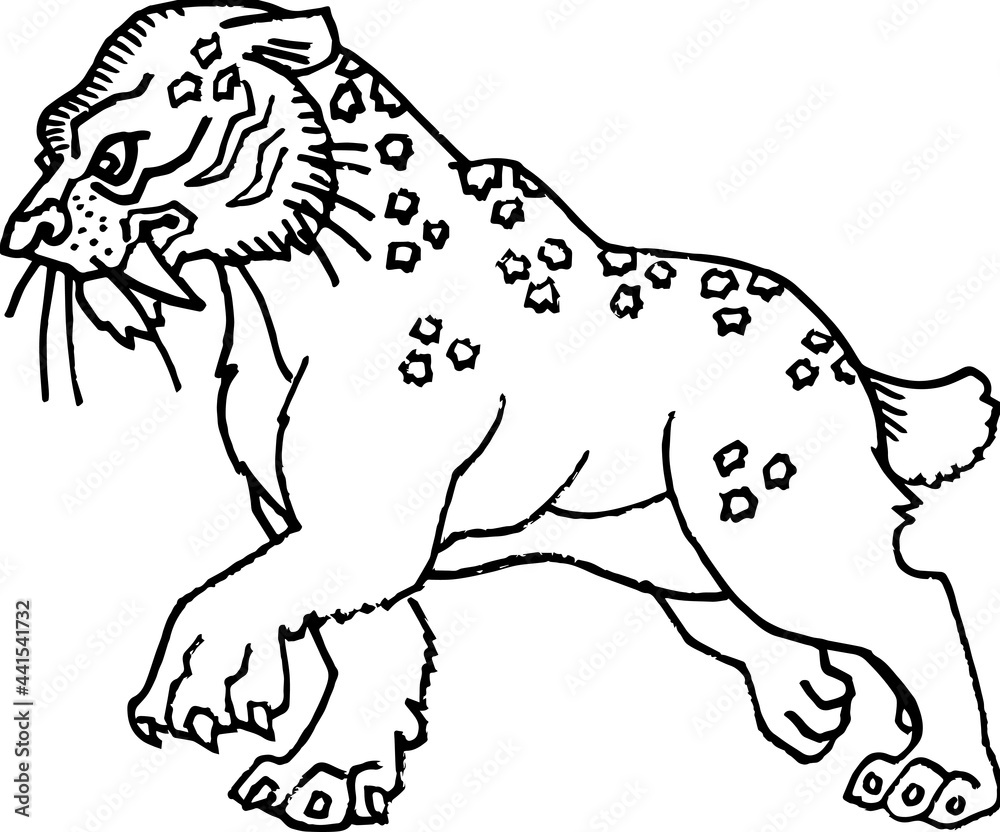 hand drawn vector illustration of a dinosaur hand drawn vector illustration of a dinosaur