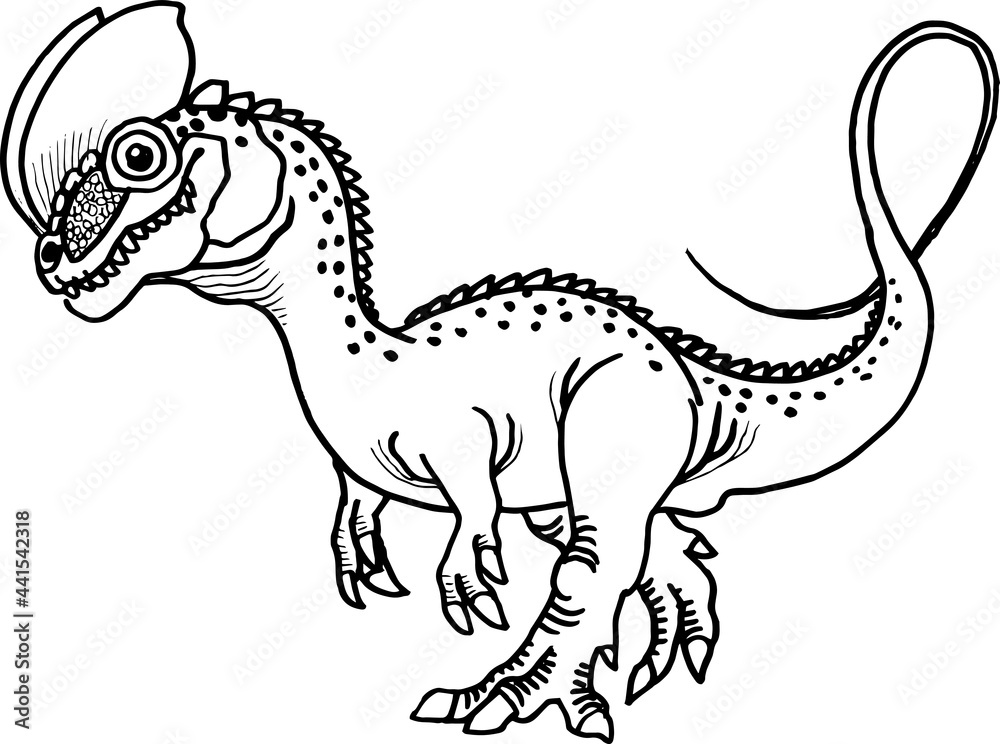 hand drawn vector illustration of a dinosaur hand drawn vector illustration of a dinosaur