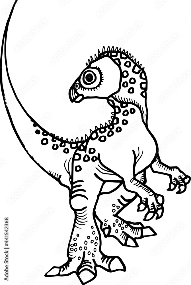 Obraz premium hand drawn vector illustration of a dinosaur