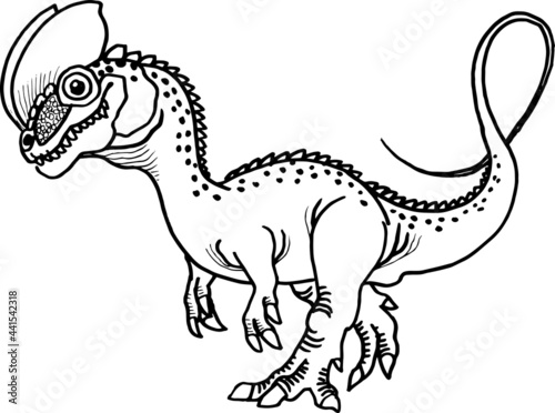 hand drawn vector illustration of a dinosaur