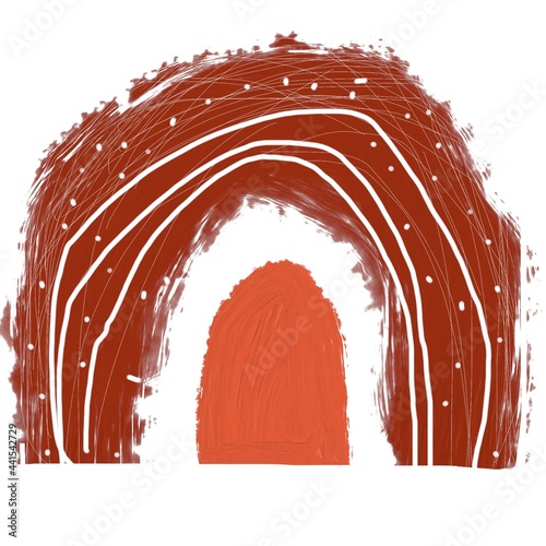 Boho minimalistic rainbow. Abstract design for a child's room. It can be used to decorate textiles, paper.