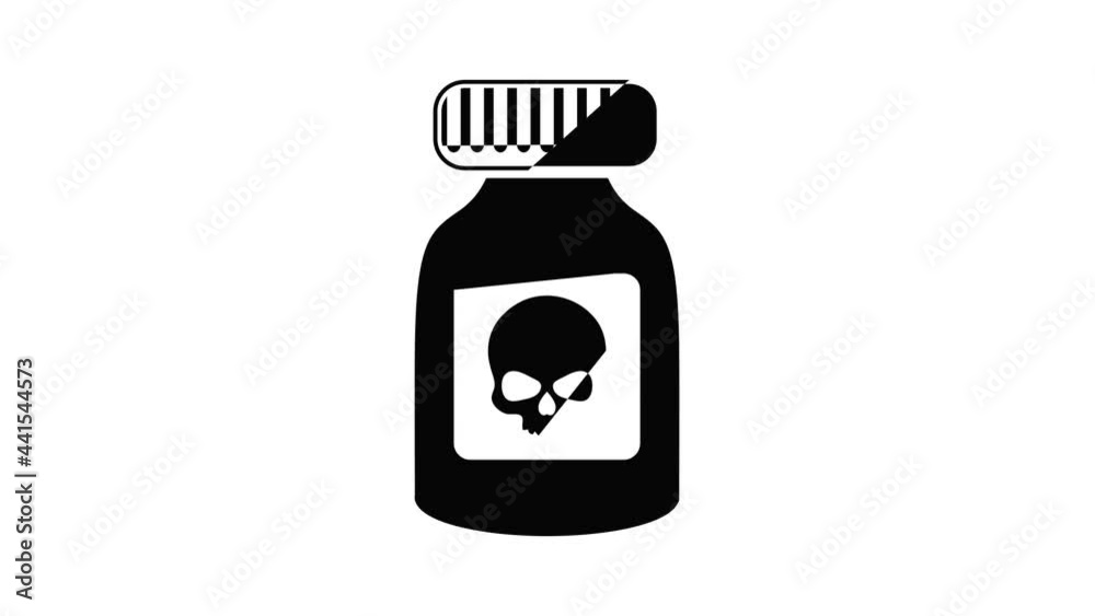 Deadly liquid icon animation simple best object on white Deadly liquid icon animation simple best object on white
