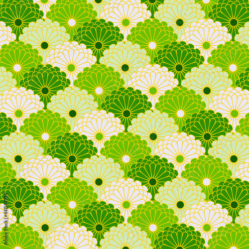 Traditional japanese flower (chrysanthemum) pattern background