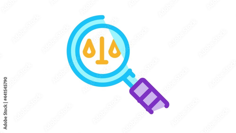 Court Magnifier Law And Judgement animated icon on white background Court Magnifier Law And Judgement animated icon on white background