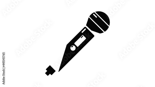 Microphone icon animation simple best object on white photo