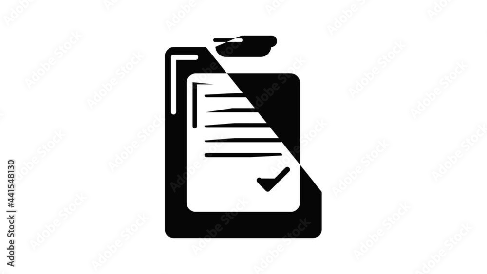 Check list icon animation simple best object on white Check list icon animation simple best object on white