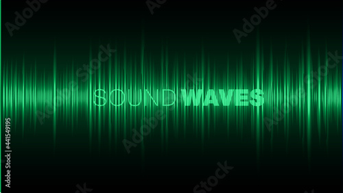 Sound waves oscillating dark light