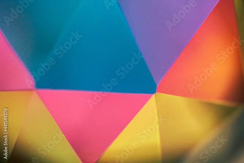 Colorful triangular glass pattern