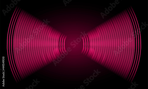 Sound waves oscillating dark light
