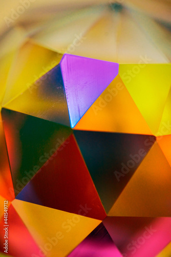 Colorful triangular glass pattern