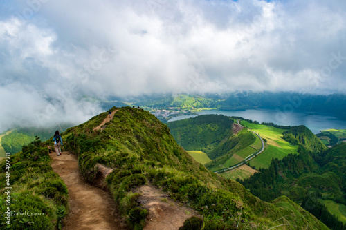 Cuadro en lienzo Miradouro da Grota do Inferno. Isla Sâo Miguel, Azores.