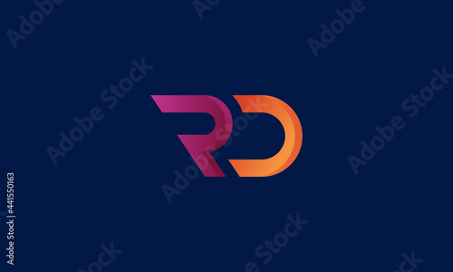 RD Letter Logo Design. Creative Modern Letters Vector Icon Logo Illustration. photo