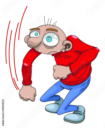 Bagarreur méchant ou étonné 