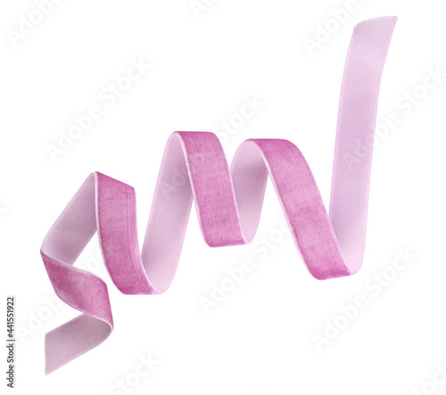 Twisted pink velvet ribbon ...