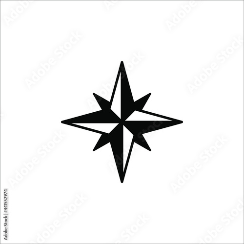 Compass Icon In Trendy Style Isolated on white Background. color editable. eps 10