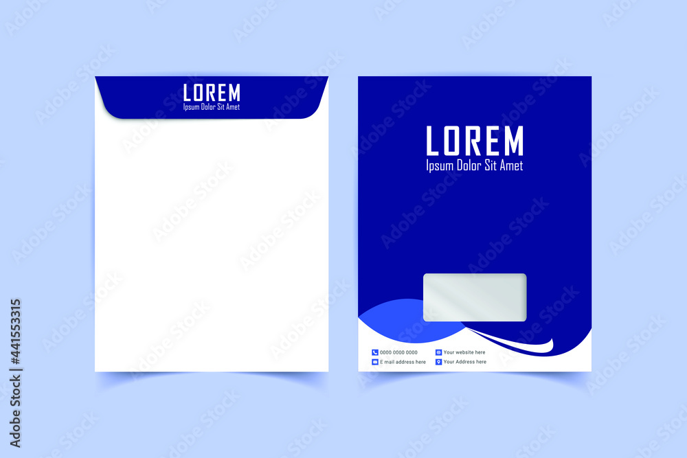 Envelope Design. A4 Envelope design with front and back. Luxury, Modern