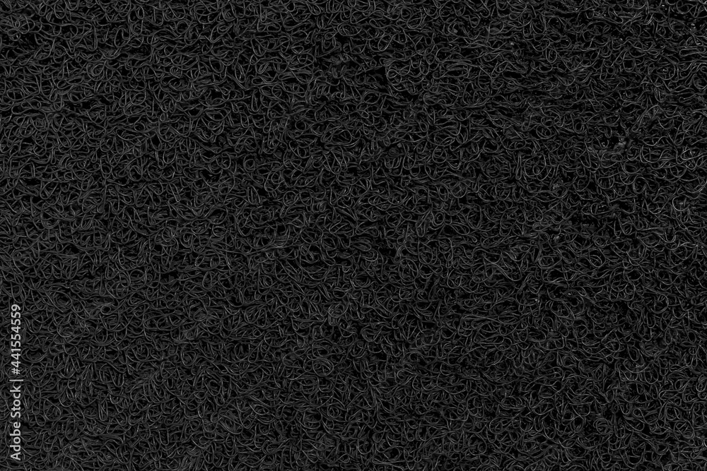 Fototapeta premium Black plastic doormat texture and background seamless