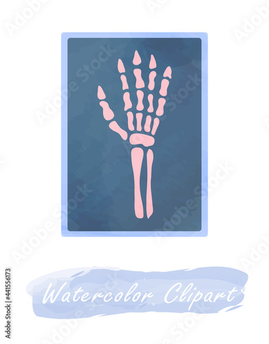 Watercolor x-ray health medical cliparts, healthcare clipart, medical illustration, doctor cliparts, quarantine clipart