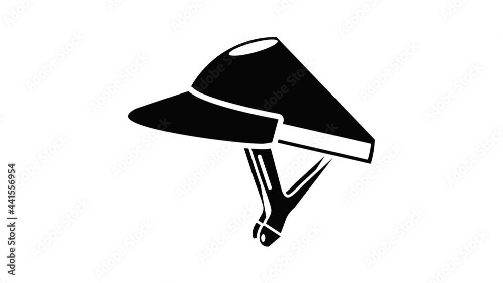 Bike helmet girl icon animation simple best object on white Bike helmet girl icon animation simple best object on white