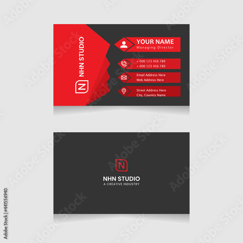 Modern Clean Creative Simple Business Card Design. Horizontal And Vertical Layout. Vector Personal Visiting Card Template. Print Ready Stationery Design. Flat Abstract Horizontal Name Card Design.