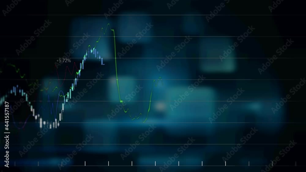 Animation of financial data processing over digital screens Animation of financial data processing over digital screens