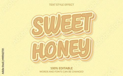 3d sweet honey text style effect