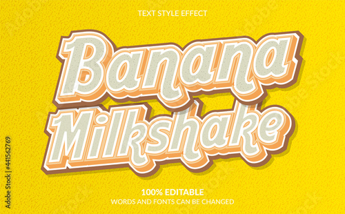 banana milkshake text style effect