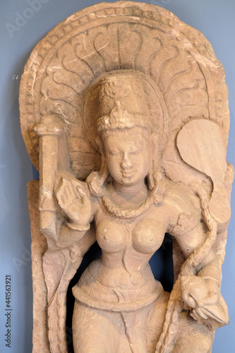 Statue of Dancing Vaishnavi from 8th century exposed in the Prince of Wales Museum  now known as The Chhatrapati Shivaji Maharaj Museum in Mumbai  India
