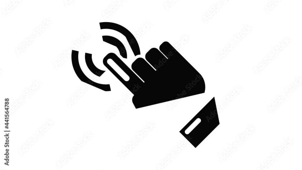 Cursor hand icon animation simple best object on white Cursor hand icon animation simple best object on white