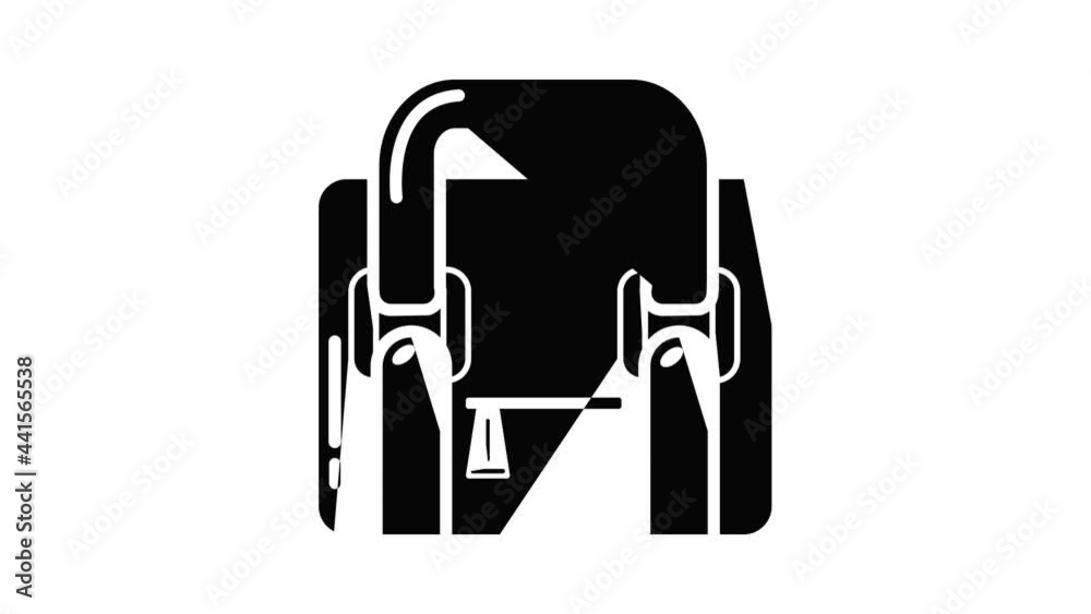 Travel bag retro icon animation simple best object on white Travel bag retro icon animation simple best object on white
