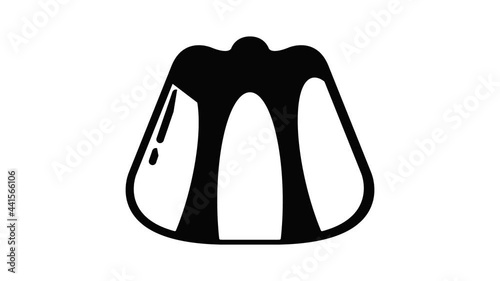 Pudding icon animation simple best object on white