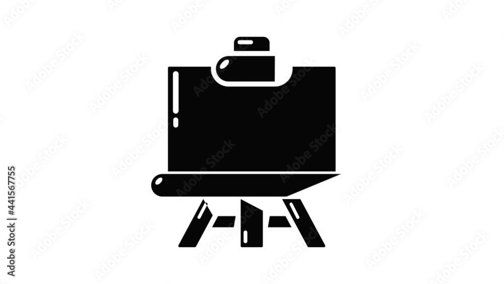 Canvas icon animation simple best object on white Canvas icon animation simple best object on white