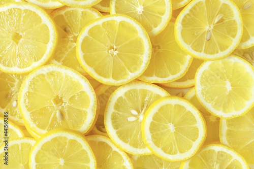 Lemon slice background material. レモンスライスの背景素材