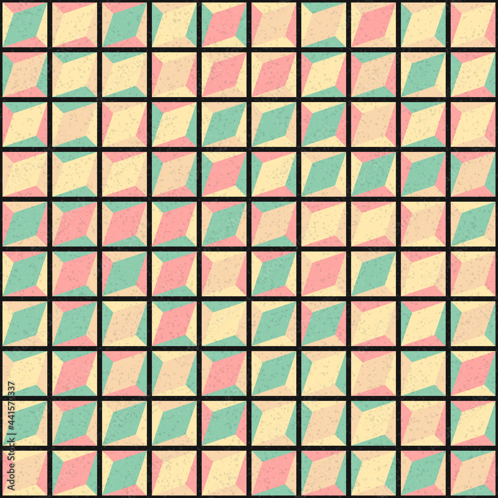 Fototapeta premium Abstract Geometric Pattern generative computational art illustration