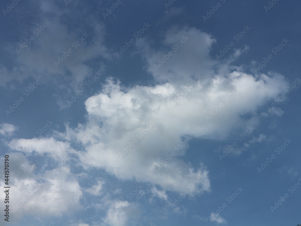 Blue sky background with small cloud