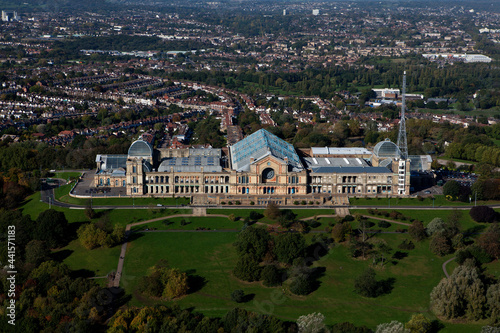 UK, London, Aerial view of Alexandra Palace