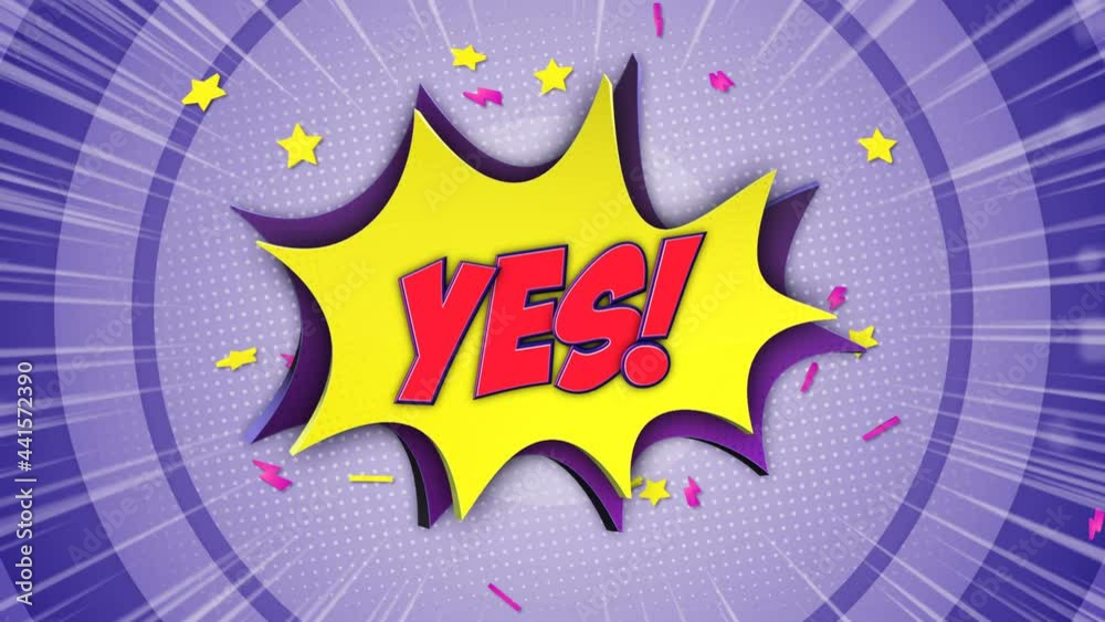 YES Comic Text Animation, with Alpha Matte, Loop, 4k
YES Comic Text Animation, with Alpha Matte, Loop, 4k
