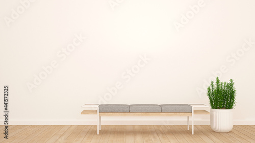 Interior design living space for showroom or coffee shop - 3D Rendering 2