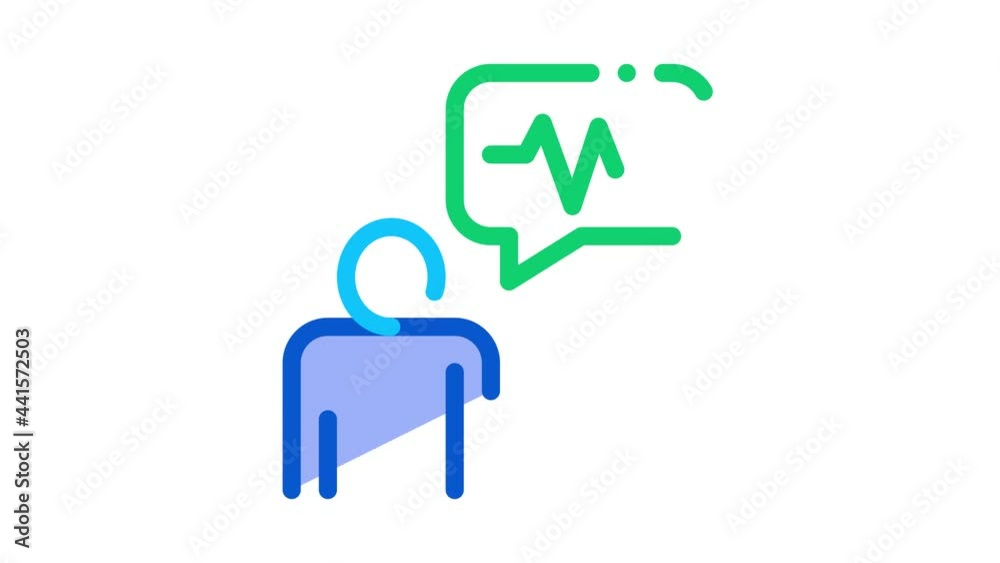 Speaker Voice Control animated icon on white background Speaker Voice Control animated icon on white background