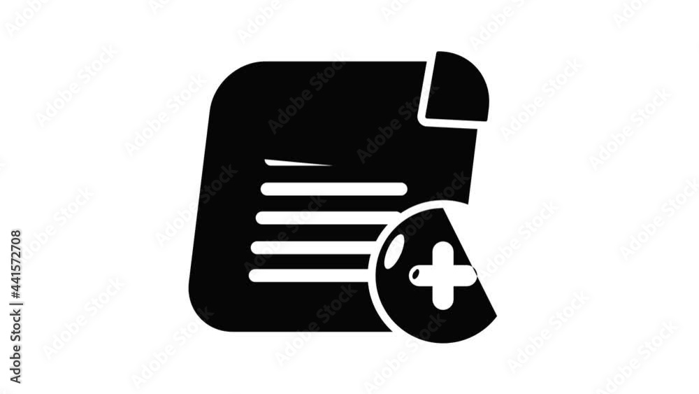 Add new icon animation simple best object on white Add new icon animation simple best object on white