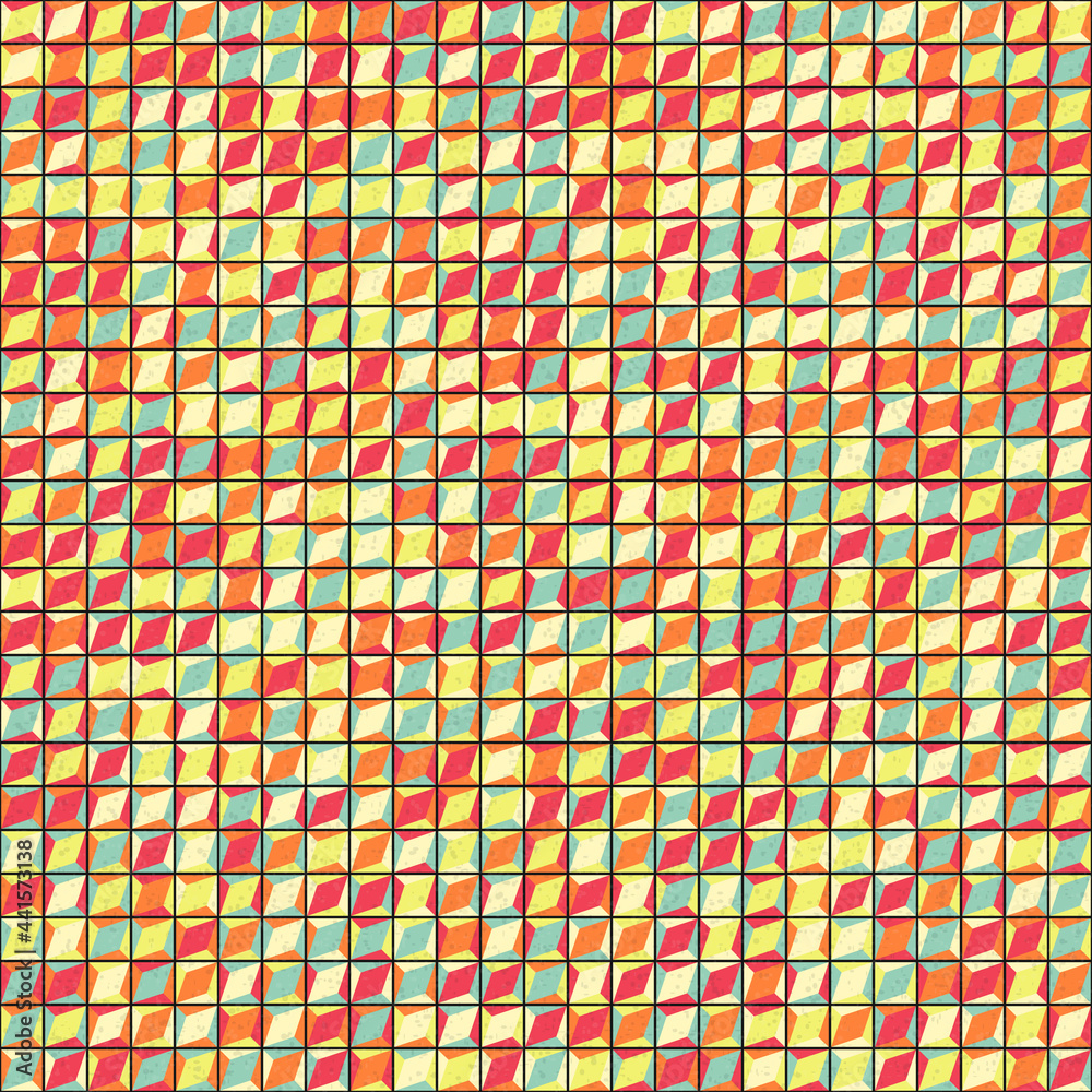 Fototapeta premium Abstract Geometric Pattern generative computational art illustration